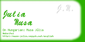 julia musa business card