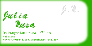 julia musa business card